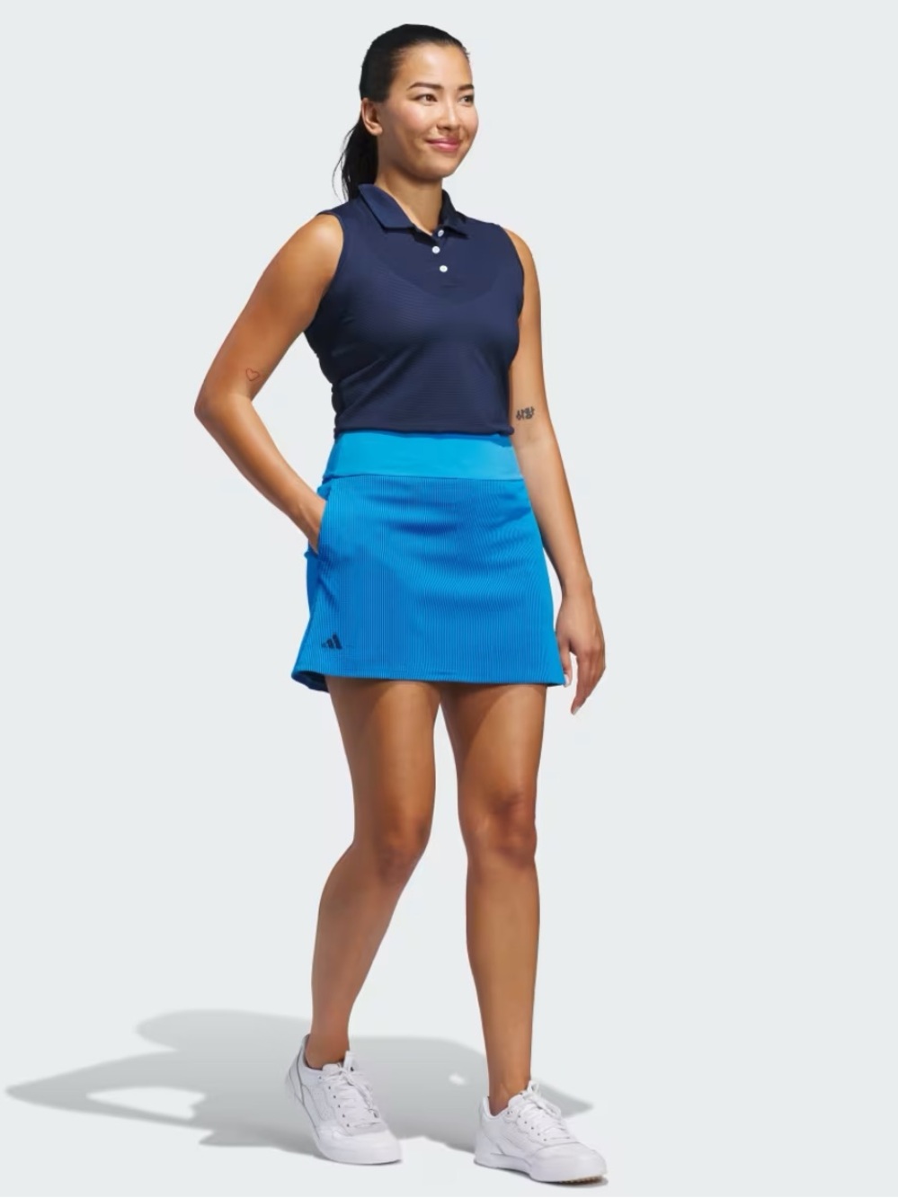 Adidas Blue Athletic Texture Skort
